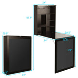 Brown wall mounted office desk 77862636