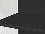 23.62"Glass Doors Modern Two-door Wall Cabinet with Featuring Two-tier Enclosed Storage, an Open W757143036