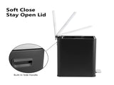 10L/2.6 Gallon Rectangular Step Trash Can Stainless Steel with Removable Inner 87283492