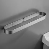 Towel Ring Gun Grey, Bath Hand Towel Square Ring Thicken Space Aluminum Round Towel Holder for 20890806