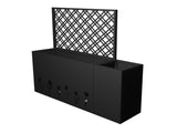 2-Piece Metal Planter Box with Trellis - 23.6in Depth Raised Garden Bed for Outdoor Indoor Use, W1586P455900