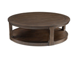 40inch Large Curved 2 Tier Traditional Round Circle Wooden Center Coffee,Mid Century Rounded W2582P202642