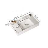 LEDE 30" Bathroom Vanity with Vessel Sink, Wall-Mounted Floating White Rectangular Acrylic W2615P210344