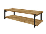 Rustic Metal TV Console for TVs up to 48", Light Oak 94803222
