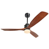 60 inch 3 Solid Wood Blade DC Motor Ceiling Fan Decorate for the Living Room with Light KBS-6005