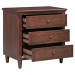 ZUN 3-Drawer Nightstand Storage Wood Cabinet 63404507