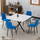 Dining Chairs Set of 4, Modern Kitchen Dining Room Chairs, Velvet Dining Chair Upholstered Cushion W578P191316