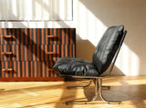 Leather Armchair, Modern Accent Chair High Back, Living Room Chairs with Metal Legs and Soft Padded, W2105P303634