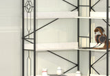 5 Tier Bookshelf, Industrial Style Corner Bookshelf, Thickened iron frame and thickened laminate W3062P289212
