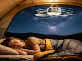 2-in-1 Camping Fan with LED Lantern Remote Control, 4 Wind Speeds 3 Light Brightness Timer Function 24666456