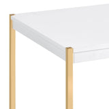 White and Gold Rectangle Coffee Table B062P181416
