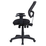 ZUN Black Swivel Office Chair with Armrest B062P153787