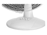 12-inch Table Fan with Adjustable 3-Speed Settings and Oscillation, White 94012547