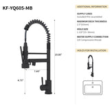 Bothwa Home CUPC Certified 19" Single Handle Kitchen Faucet B2724P262363