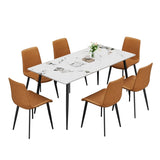 Dining Chairs 4PCS, Modern Kitchen & Dining Room Chairs, Upholstered Faux Leather Cushion Seat and W3316P294862
