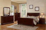 Contemporary Bedroom Furniture Nightstand Cherry Finish 2 x Drawers Bed Side Table Pine wood B011P208921