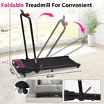 ZUN NEW Folding Walking Pad Under Desk Treadmill for Home Office -2.5HP Walking Treadmill With Incline N728P185825B