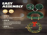 48in 150 Lights 450 Branches PVC Bow Decoration Garland Garden Garland Decoration Green 13790713