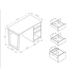 ZUN Executive Home Office Desk with Two Storage Drawers and File Cabinet- Distressed Grey & Black B107130854