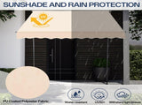 78.7"D x 47.2"W x"H Retractable Awning Khaki 14341534