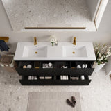 72" Freestanding Bathroom Vanity with Sink, Bathroom Storage Vanity Cabinet with Stone Resin W1573P264348