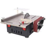 Mini Table Saw,Belt Sander, stainless steel top,4pcs Blades,10pcs Sanding Blet,7 Gear Adjustable W465P200270