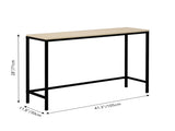 Industrial Style Porch Table Single Layer Light Walnut Color Triamine Board 97435886