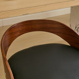 Bar Stools Set of 2, Swivel Bar Height Stools with Low Back, Wood Bar Chairs with Soft Cushion Seat, W1143P173431