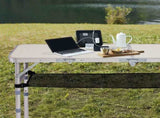 Outdoor Folding Camping Table, 3ft Portable Pinic Table with 3 Adjustable Height, Small Aluminum 99448010