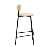 Counter Stools Set of 2 Handwoven Paper Rope Bar Stools Boho Round Dining Pub Chairs for Kitchen W1757P271584
