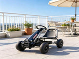 Kids Pedal Go Kart, Adjustable Seat & EVA Wheels with Brake, for Boys & Girls Ages 3-8, Black 67888513