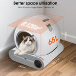 ZUN Self-Cleaning Cat Litter Box, Automatic Scooping and Odor Removal, App Control Support 2.4G WiFi, W1655122596