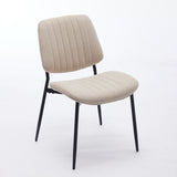 ZUN A&A Furniture, Dining Chairs Set of 2 Modern Retro Linen Chair with Bentwood Back Upholstered Seat W1143P194145