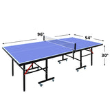 8ft Mid-Size Tennis Foldable & Portable Ping Pong Set for Indoor Games with Net, 2 29610371