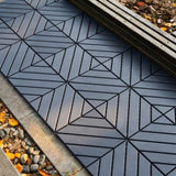 Plastic Interlocking Deck Tiles,44 Pack Patio Deck Tiles,12"x12" Square Waterproof Outdoor All W206P150115