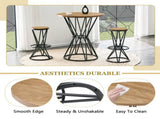 Single package bar, table, chair set.31.5-inch wood grain MDF tabletop with black metal frame, W1151P434793