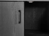 5 Shelf Bookcase with Doors, Black Finish 75212620