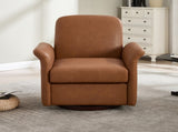 Swivel Accent Chair Modern Barrel Armchair with Wood Base for Bedroom Reading Waiting Living Room 22111485