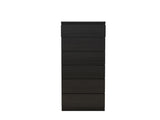 6 Drawer Dresser,Modern Storage Chest of Drawers,18.9In Black Dresser for Closet with Handle-Free W3151P407892