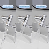 Chrome Bathroom Sink Faucet with Spray Function and Temperature Display for Anti-Skid Switch and Hot W1217P214949