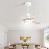 48 Inch Solid Wood Ceiling Fan with Dimmable Light 6 Speed Reversible DC Motor W934P147066