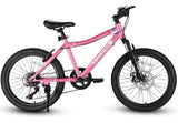 ZUN S20101 20 Inch Kids' Bike, Boys Girls Mountain Bike Ages 8-12, 7 Speed Teenager Children Kids' W1856115520