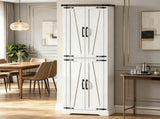 72" Tall Farmhouse Freestanding Kitchen Storage Cabinet, Pantry Cabinet with Adjustable Shelves for 44219382