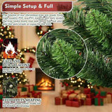 2PCS Set 2FT Tabletop Christmas Trees with 68 Tips PVC Green Trees Plant Base Mini 80226241