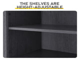 8-Tier Arched Dome Display Rack Particleboard Melamine-Faced Bookshelf 15.75*11.81*70in Black 59904280