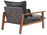Cloud Shaped Indoor Leisure with Solid Wood Armrest & Solid Wood Frame, Chenille Fabric Accent 75796511