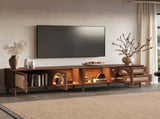 86 inch TV Stand for TVs up to 90", Entertainment Center with App Controlled LED Lights, 2 Drawers & N710P438977P