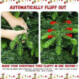 Artificial 4ft Green LED-lit Christmas Tree with 298PE/PVC Mixed Branch Tips,Hinged Premium & 31918153
