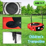 ZUN XTP003 Assembled children's trampoline happy expression outdoor indoor dual-use ladybug black W171194394