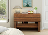 Convertible Fold-Out Desk, Multi-Functional Writing Workstation with Storage Drawers & Open W331P515580